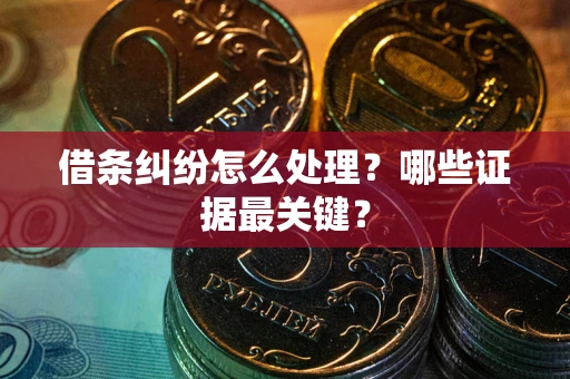 济南借条纠纷怎么处理？哪些证据最关键？