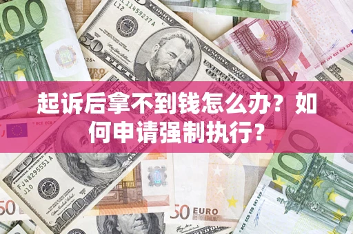 济南起诉后拿不到钱怎么办？如何申请强制执行？