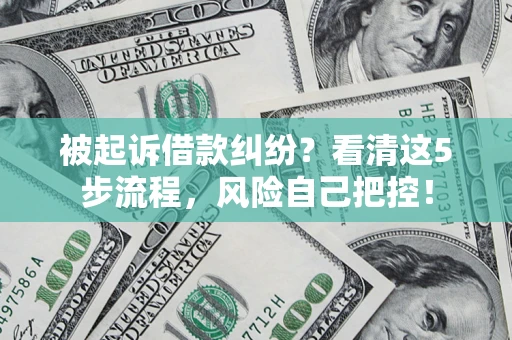 济南被起诉借款纠纷？看清这5步流程，风险自己把控！