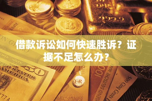 济南借款诉讼如何快速胜诉？证据不足怎么办？